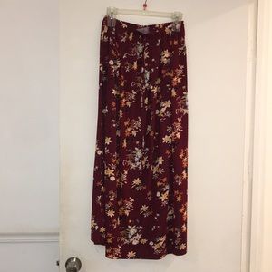 Maxi Burgundy Floral skirt